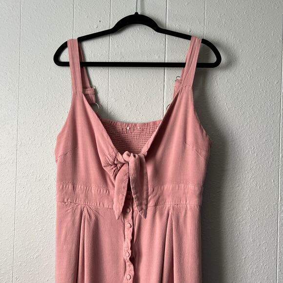 Button Front Midi Dress Womens 2X Smocked Fairy Cottagecore Soft Girl Romantic - Picture 5 of 15